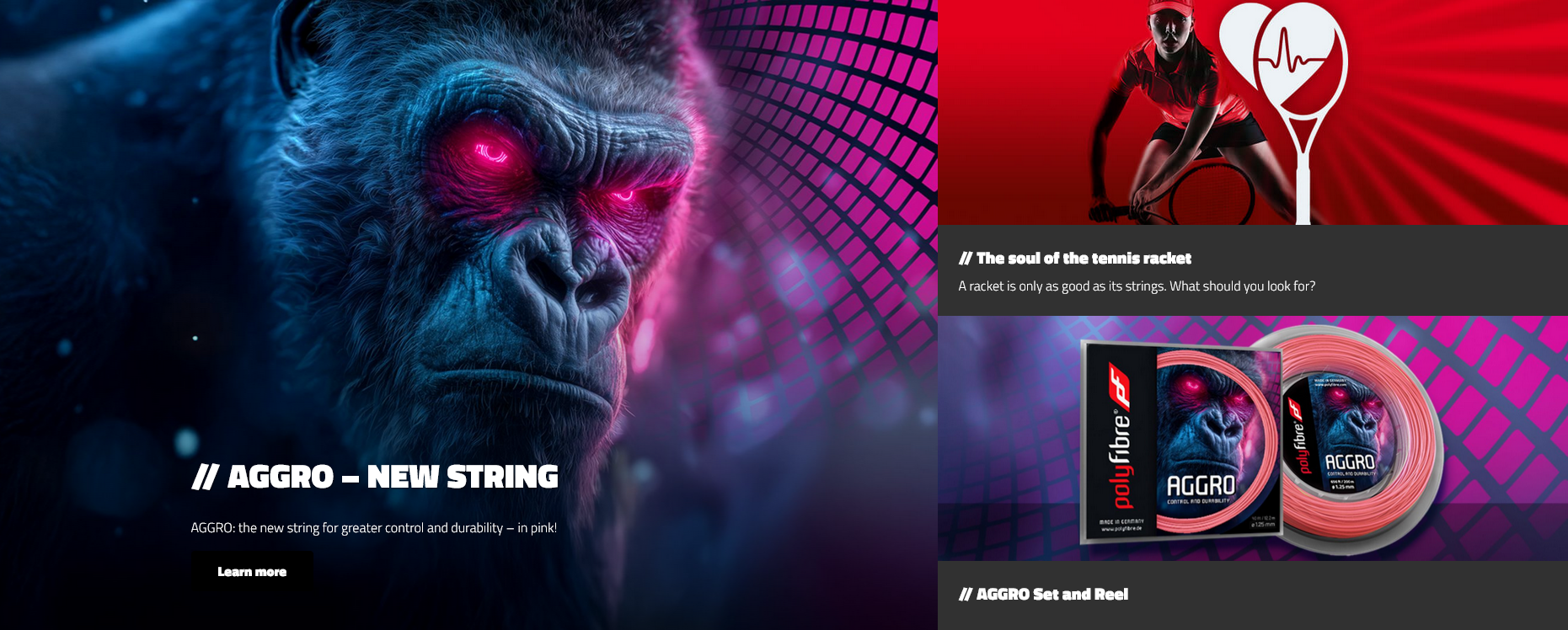 Tennisnews: Polyfibre AGGRO Tennissaite