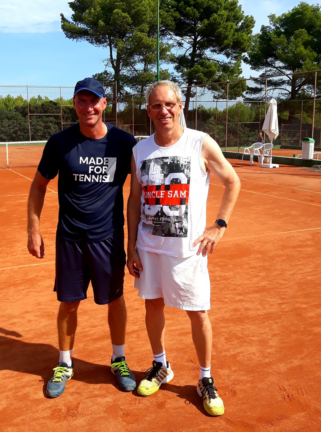 Tennis: Mallorca Senior Open 2021 Finalist H40 John Lambrecht  uns meine Wenigkeit. - Gunter Krambs