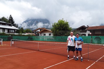 Tennis: Zweites Match in Ellmau gegen den fast 8 Jahre jüngeren Italiener Domenico Patti. Mein bisher bestes Match auf der Tour - Gunter Krambs