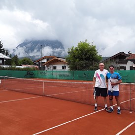 Tennis: Zweites Match in Ellmau gegen den fast 8 Jahre jüngeren Italiener Domenico Patti. Mein bisher bestes Match auf der Tour - Gunter Krambs