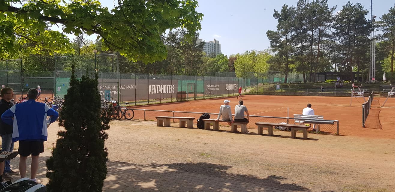 Tennisvereine - Anzahl Tennisplätze: 13 - Ausblick von der Terrasse - DJK Mainzer Sand