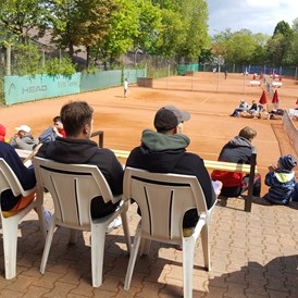 Tennisportal: Blick von der Terrasse - SVW Mainz