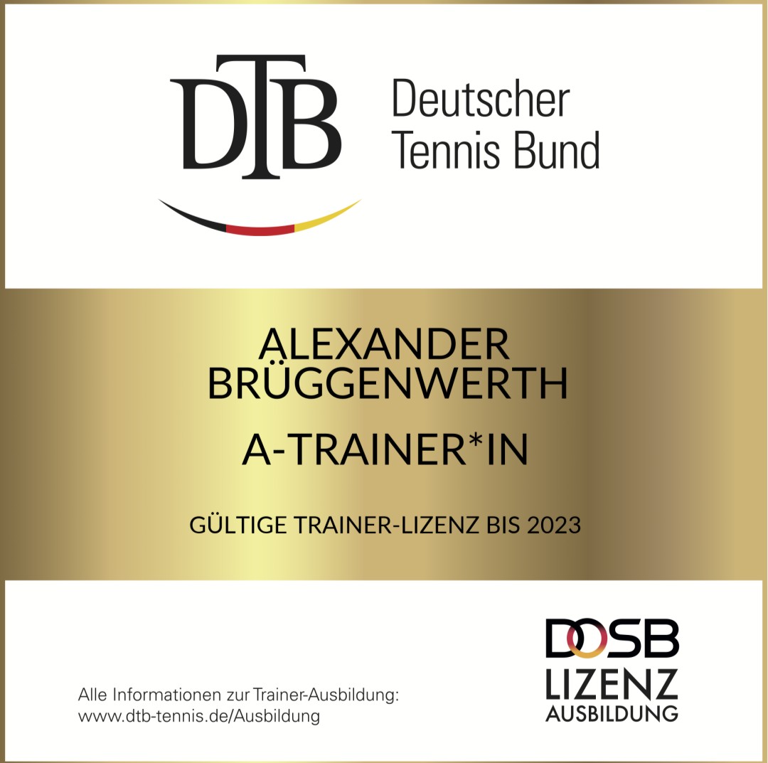 Alexander Brüggenwerth Referenzen DTB A-Lizenz